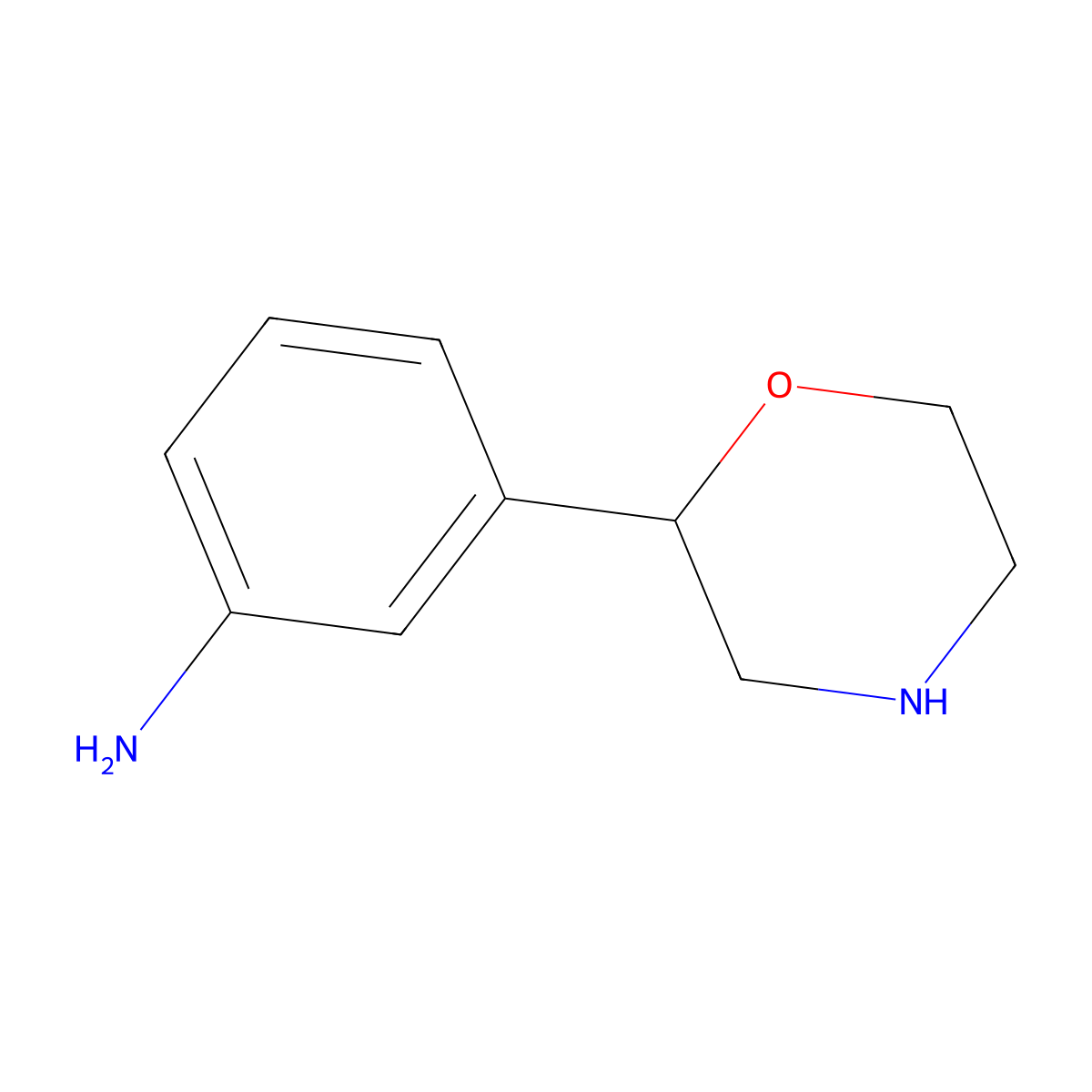 3-(Morpholin-2-yl)benzenamine molecular structure, CAS 1508098-44-9