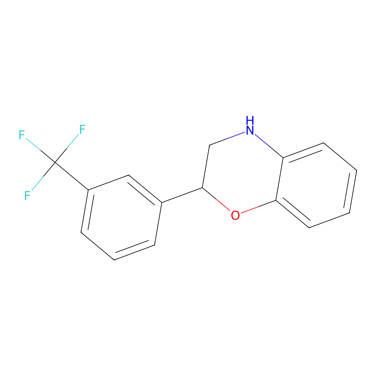 2-[3-(Trifluoromethyl)phenyl]-3,4-dihydro-2H-1,4-benzoxazine molecular structure, CAS 1508099-32-8