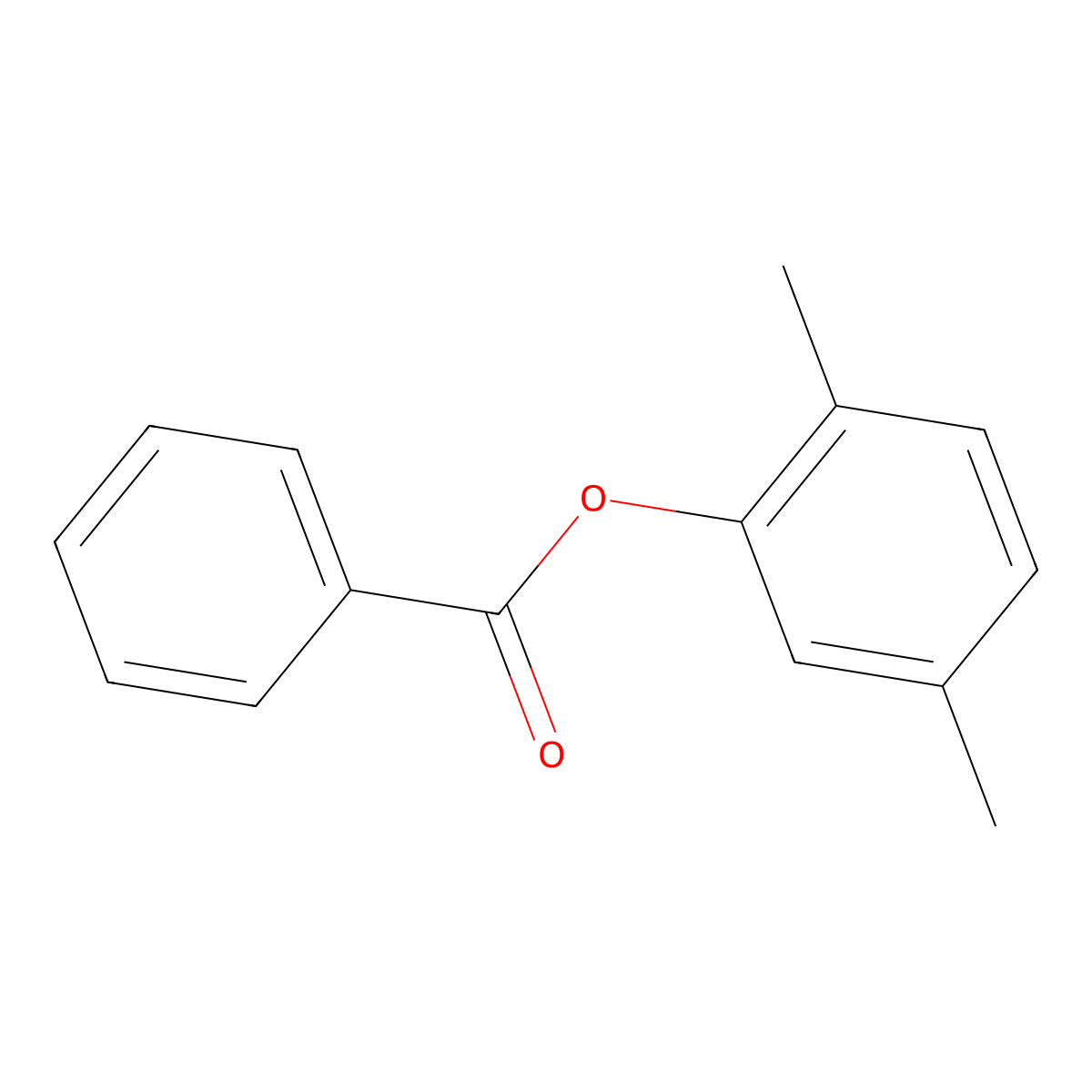 2,5-Dimethylphenyl benzoate molecular structure, CAS 15081-25-1