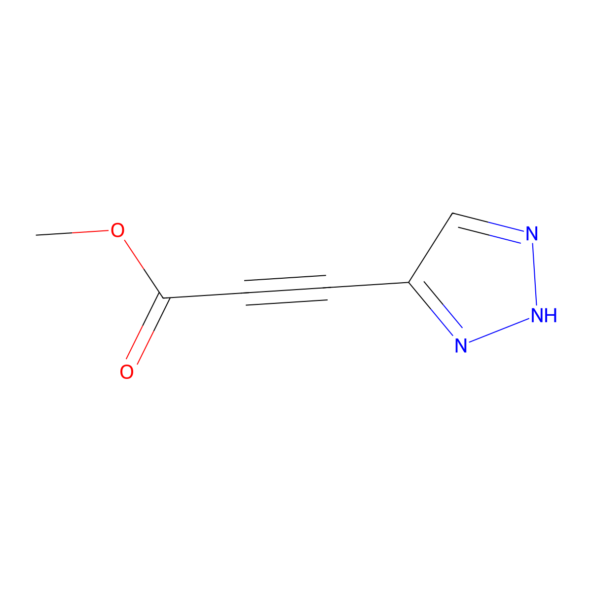 Methyl 3-(1H-1,2,3-triazol-4-YL)prop-2-ynoate molecular structure, CAS 1508105-12-1