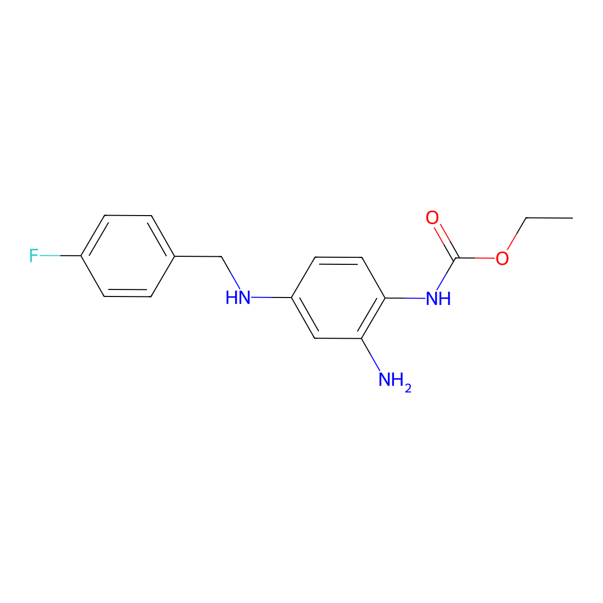 Ezogabine molecular structure, CAS 150812-12-7