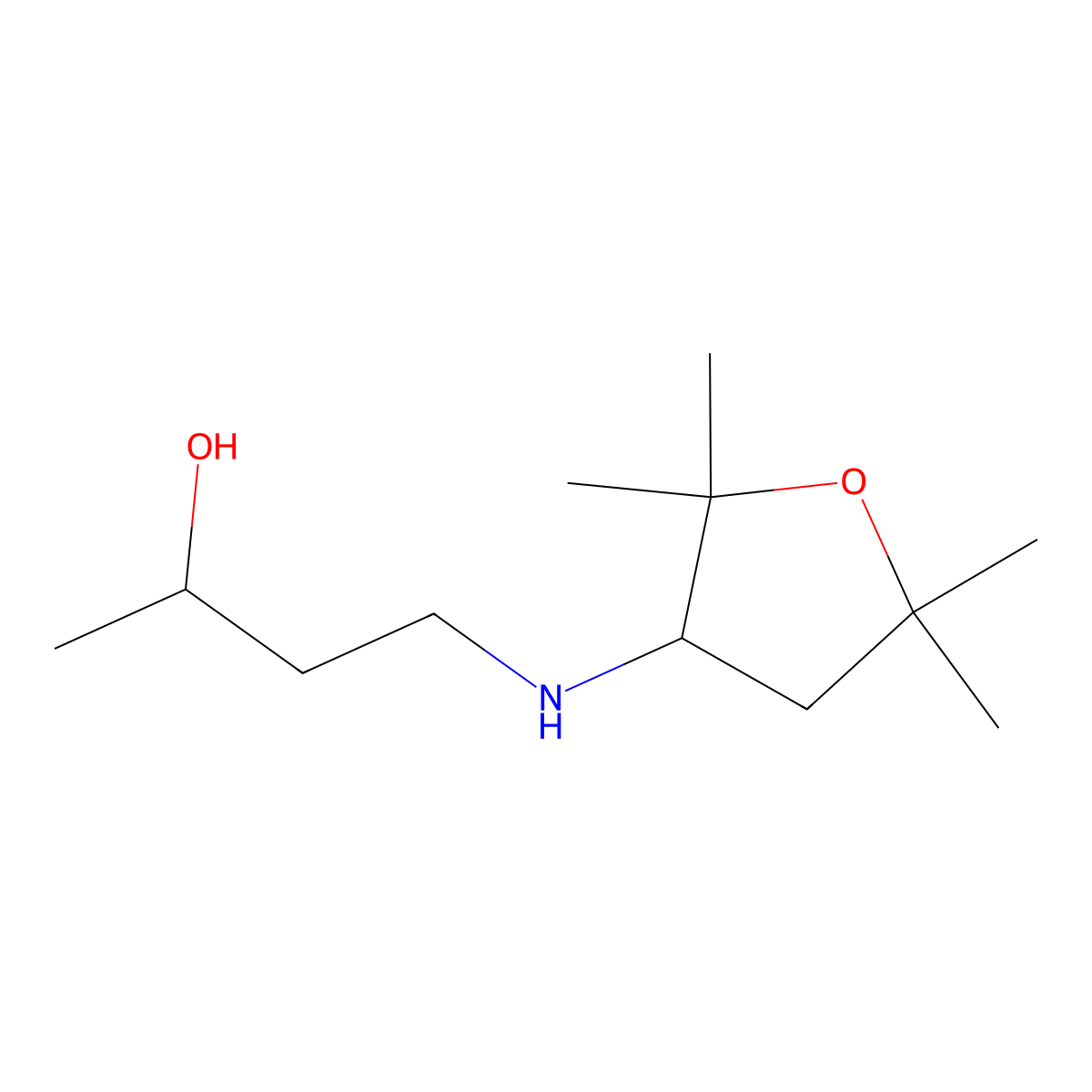 4-[(2,2,5,5-Tetramethyloxolan-3-yl)amino]butan-2-ol molecular structure, CAS 1508122-38-0