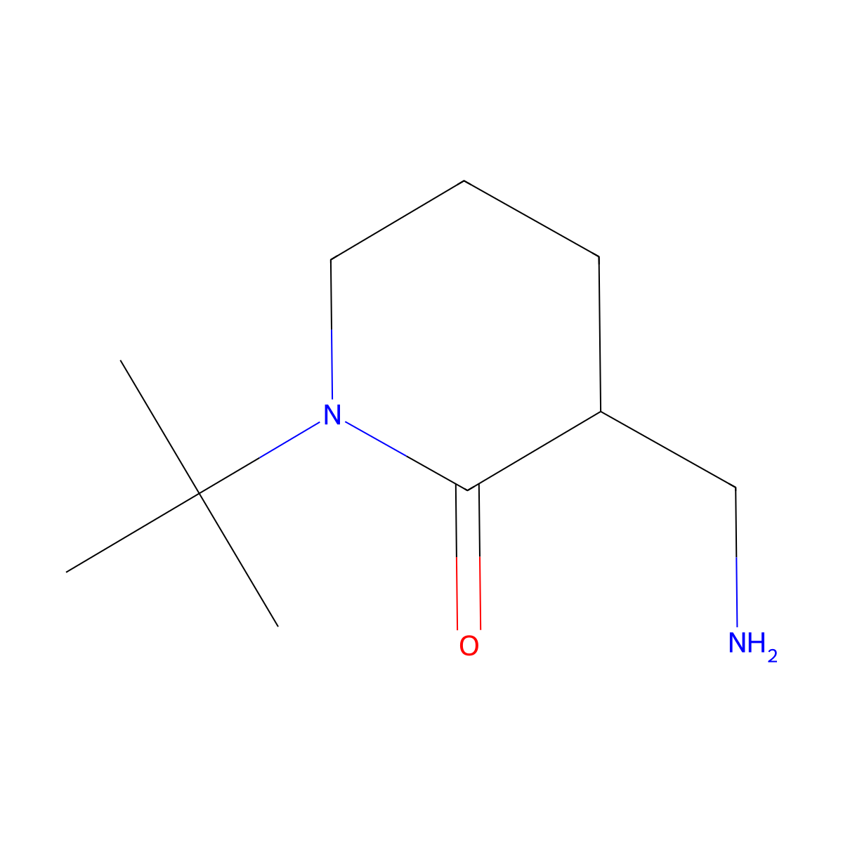 3-(Aminomethyl)-1-tert-butylpiperidin-2-one molecular structure, CAS 1508131-08-5
