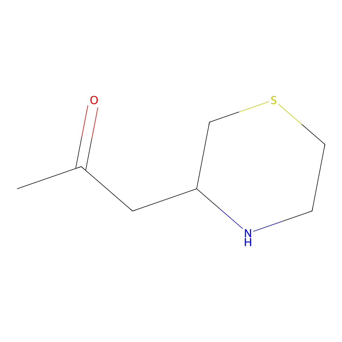 1-(Thiomorpholin-3-yl)propan-2-one molecular structure, CAS 1508135-80-5