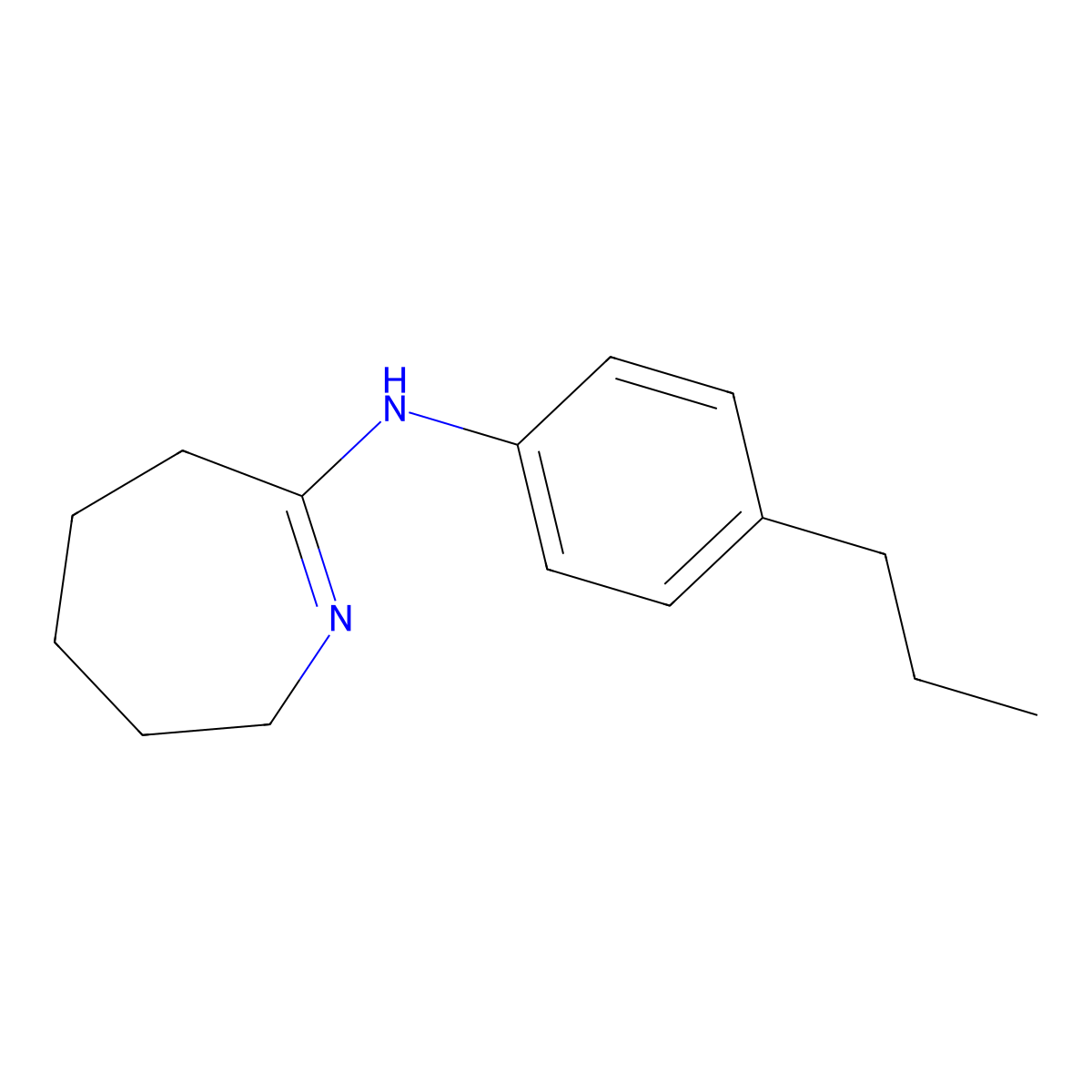 N-(4-Propylphenyl)-3,4,5,6-tetrahydro-2H-azepin-7-amine molecular structure, CAS 1508146-82-4