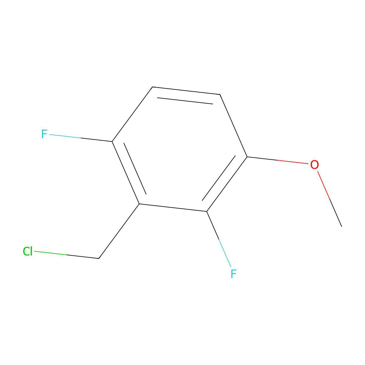 2-(Chloromethyl)-1,3-difluoro-4-methoxybenzene molecular structure, CAS 1508154-46-8