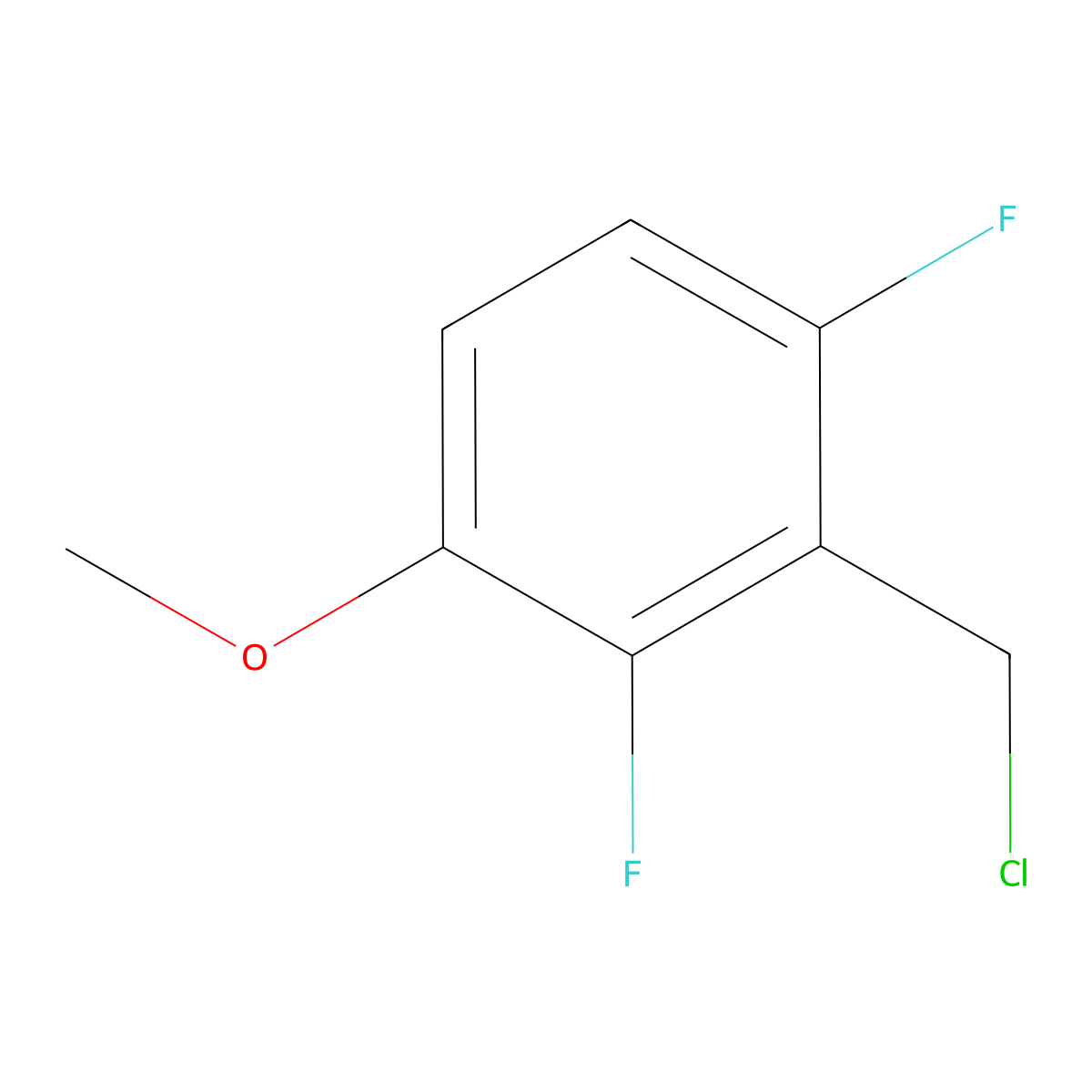 2-(Chloromethyl)-1,3-difluoro-4-methoxybenzene molecular structure, CAS 1508154-46-8