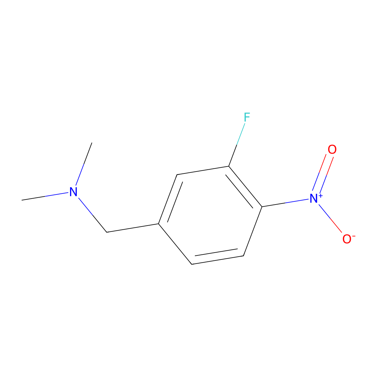 1-(3-Fluoro-4-nitrophenyl)-N,N-dimethylmethanamine molecular structure, CAS 1508178-03-7