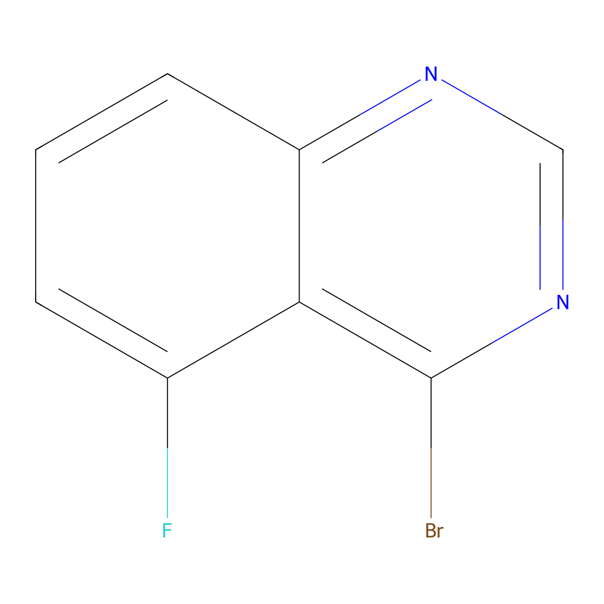 4-Bromo-5-fluoroquinazoline molecular structure, CAS 1508178-75-3