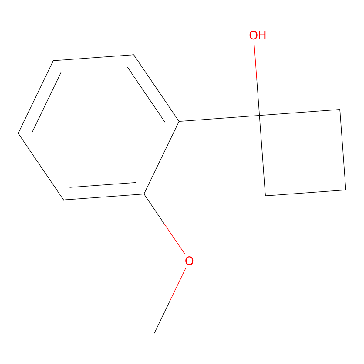 1-(2-Methoxyphenyl)cyclobutanol molecular structure, CAS 1508180-98-0