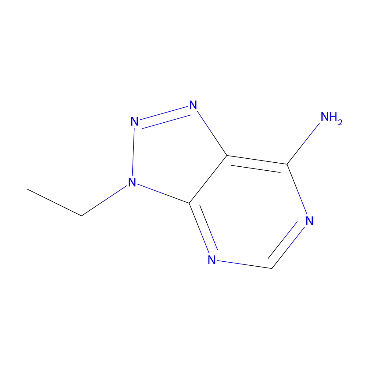 3-ethyl-3H-[1,2,3]triazolo[4,5-d]pyrimidin-7-amine molecular structure, CAS 1508182-30-6