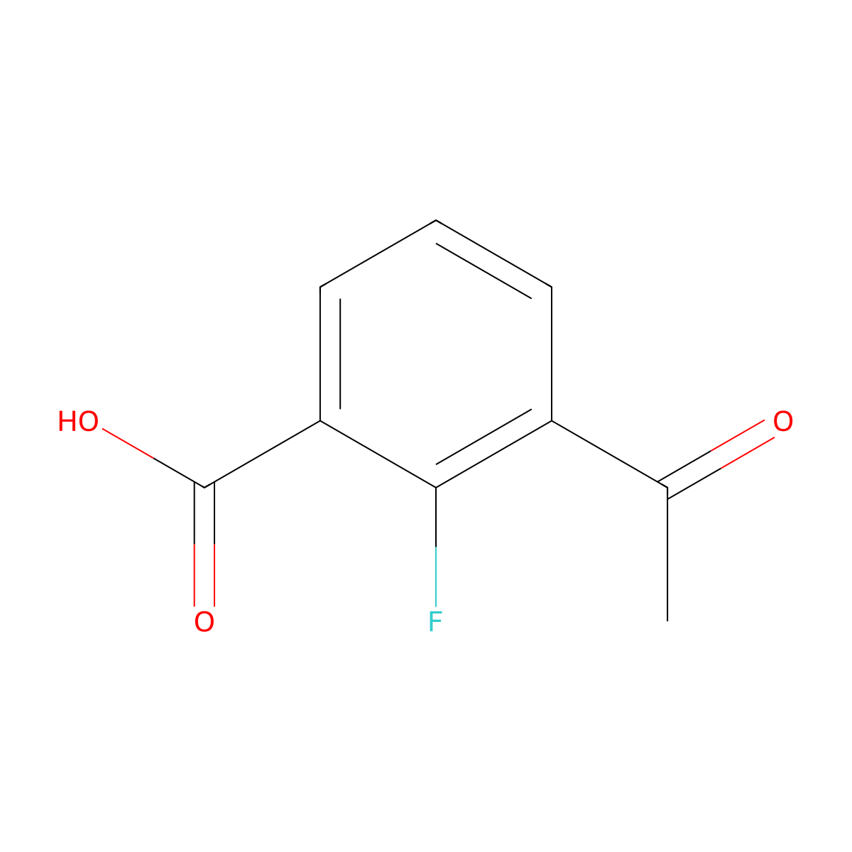 3-Acetyl-2-fluorobenZoic acid molecular structure, CAS 1508190-04-2