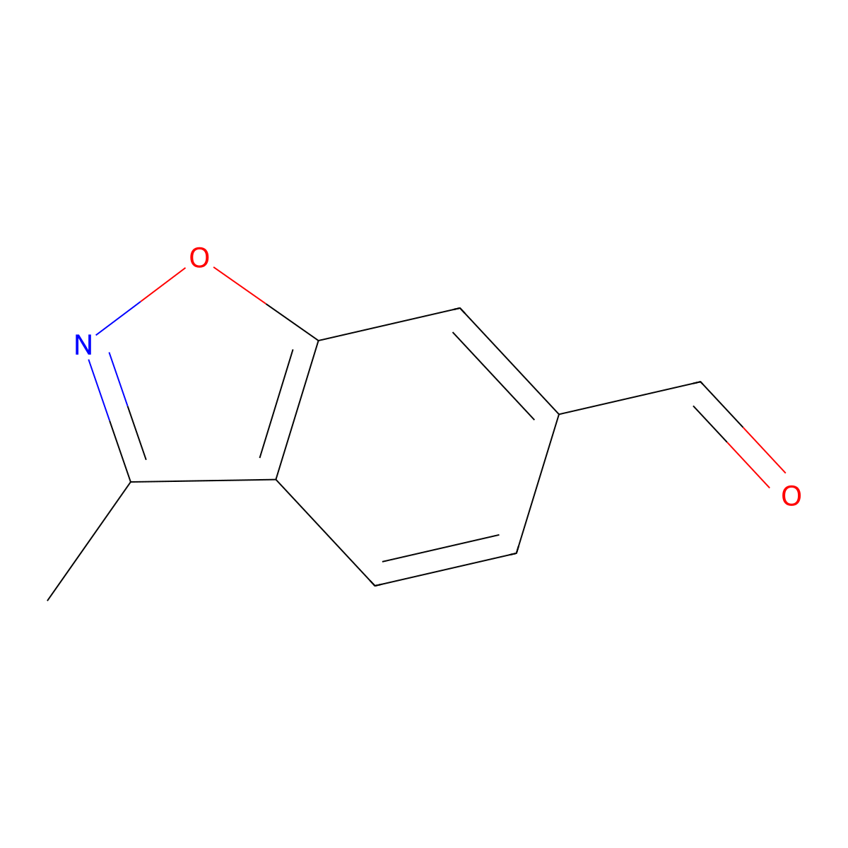 3-Methyl-1,2-benzoxazole-6-carbaldehyde molecular structure, CAS 1508191-80-7