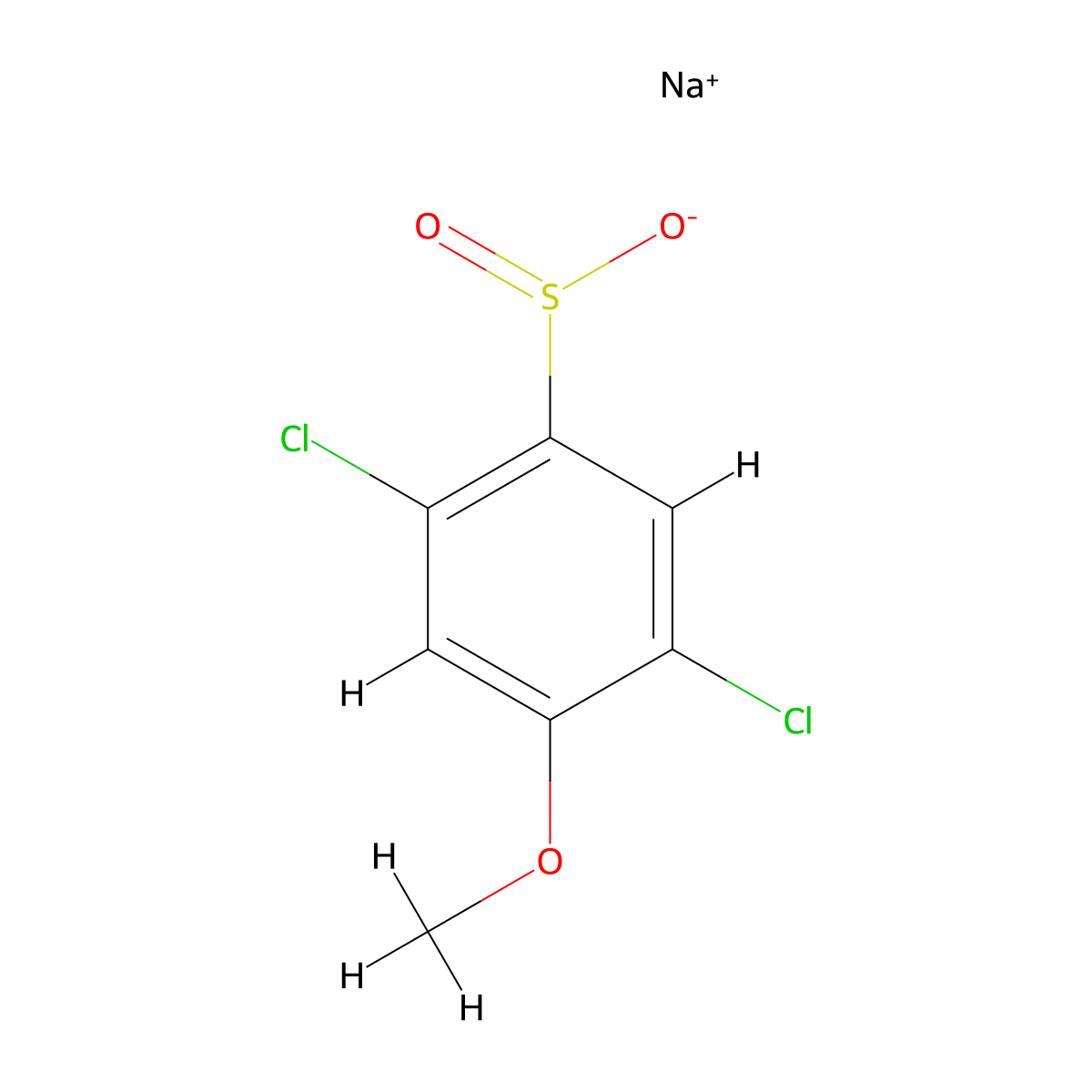 Sodium 2,5-dichloro-4-methoxybenzene-1-sulfinate molecular structure, CAS 1508199-79-8