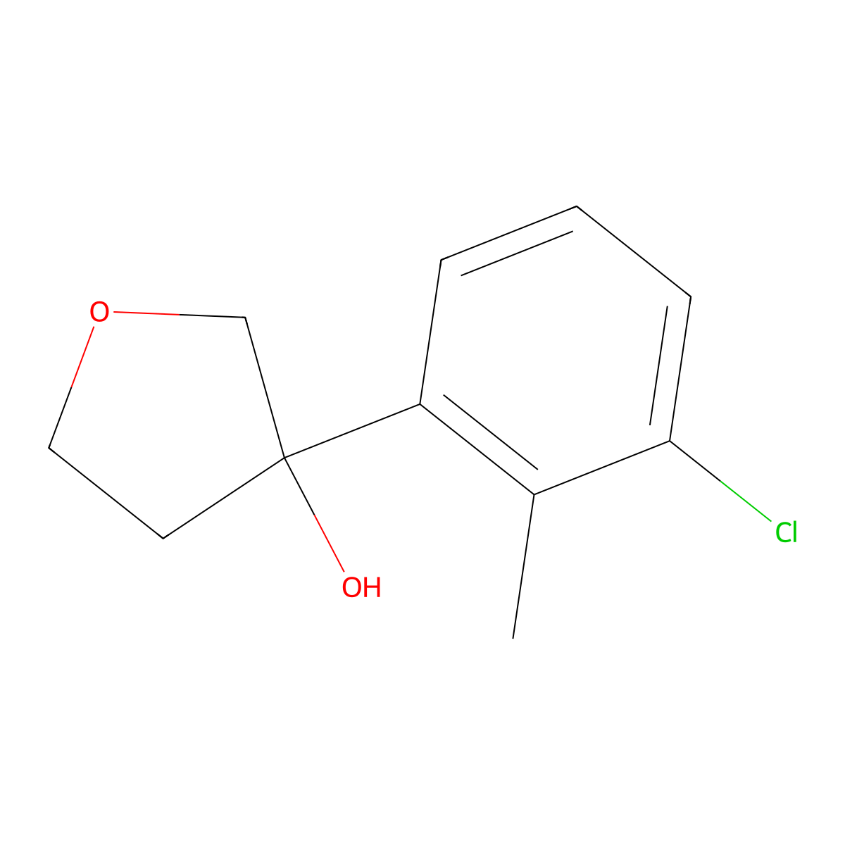 3-(3-Chloro-2-methylphenyl)oxolan-3-ol molecular structure, CAS 1508212-55-2