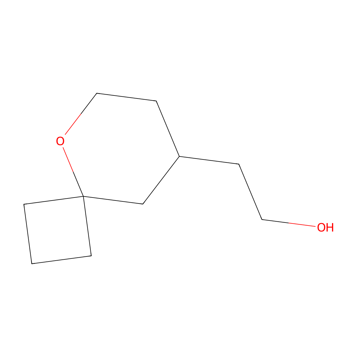 2-{5-Oxaspiro[3.5]nonan-8-yl}ethan-1-ol molecular structure, CAS 1508219-31-5