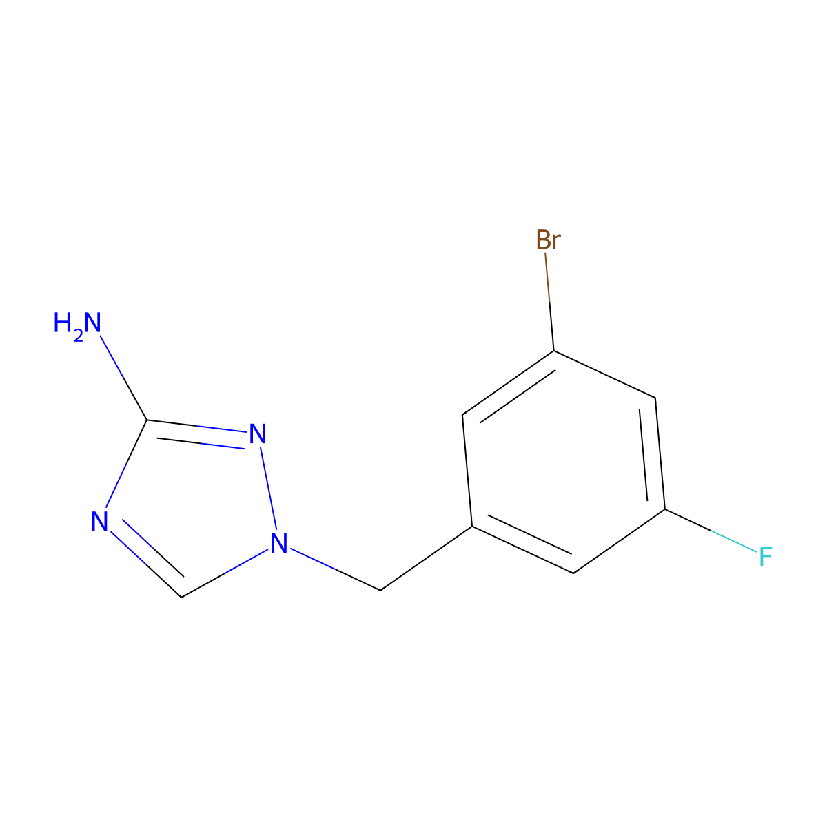 1-(3-Bromo-5-fluorobenzyl)-1h-1,2,4-triazol-3-amine molecular structure, CAS 1508220-36-7