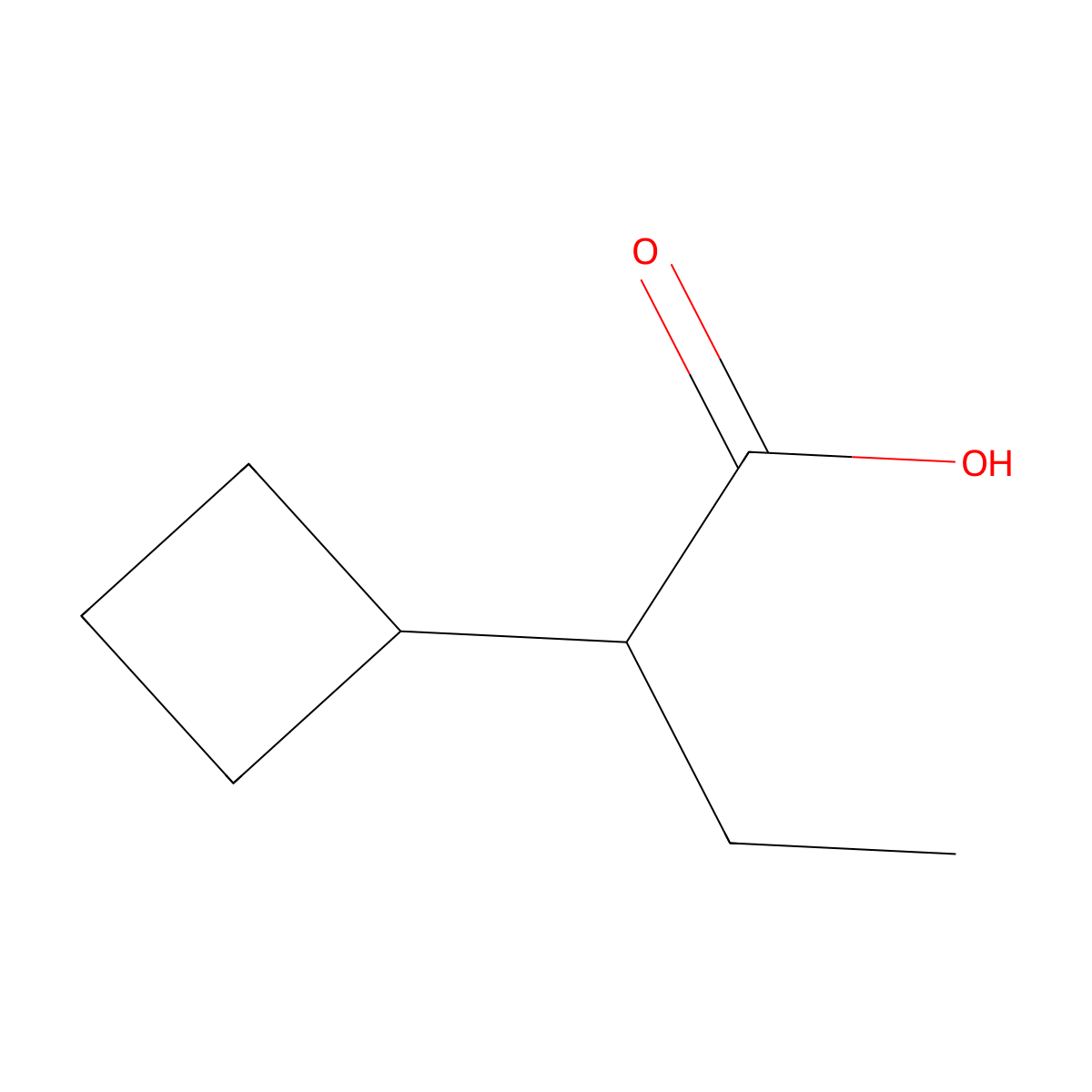 2-Cyclobutylbutanoic acid molecular structure, CAS 1508228-22-5