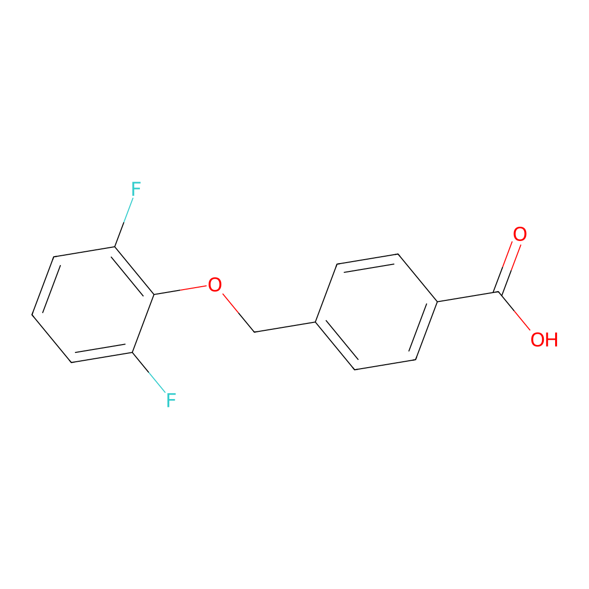 4-((2,6-Difluorophenoxy)methyl)benzoic acid molecular structure, CAS 1508233-19-9