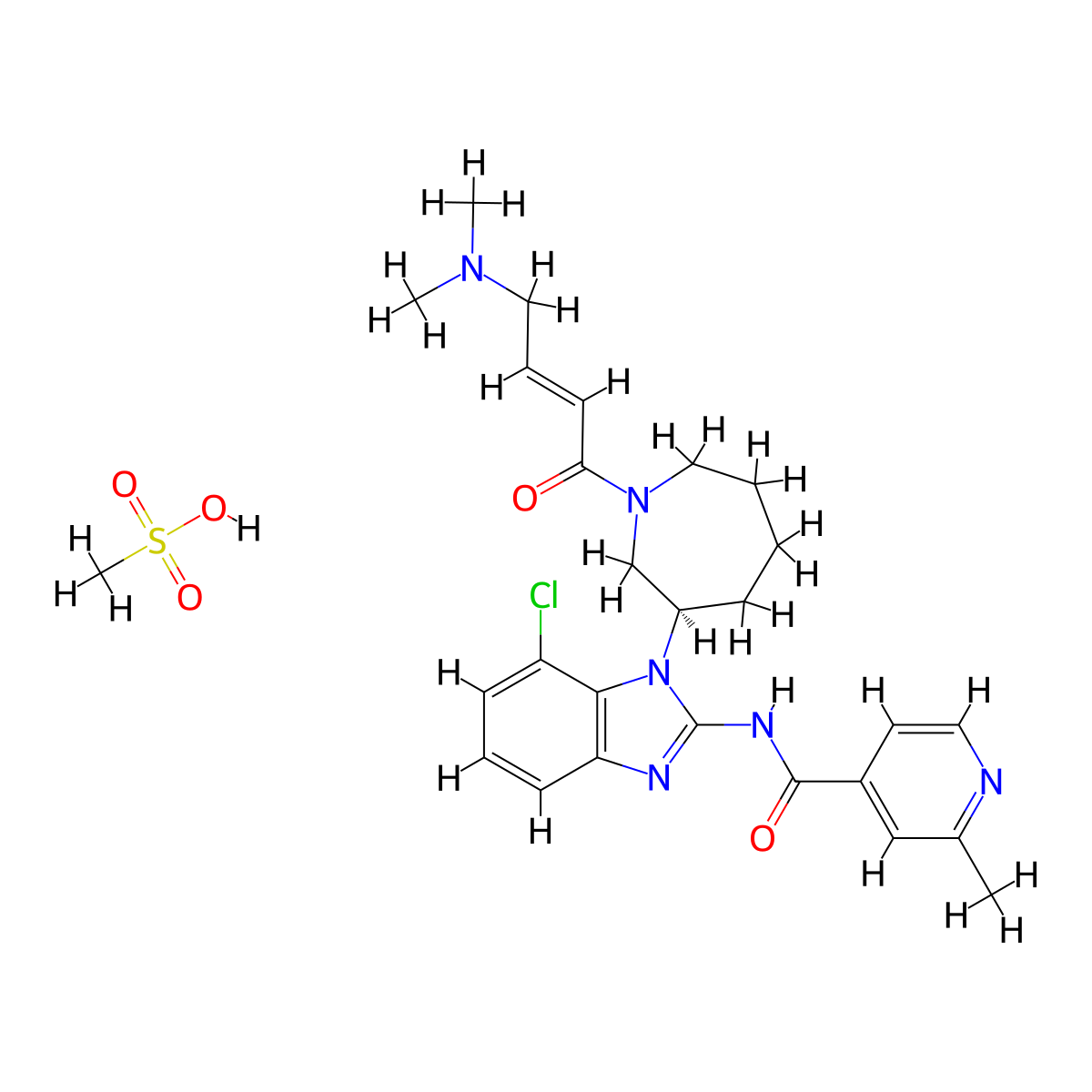 EGF816 mesylate molecular structure, CAS 1508250-72-3
