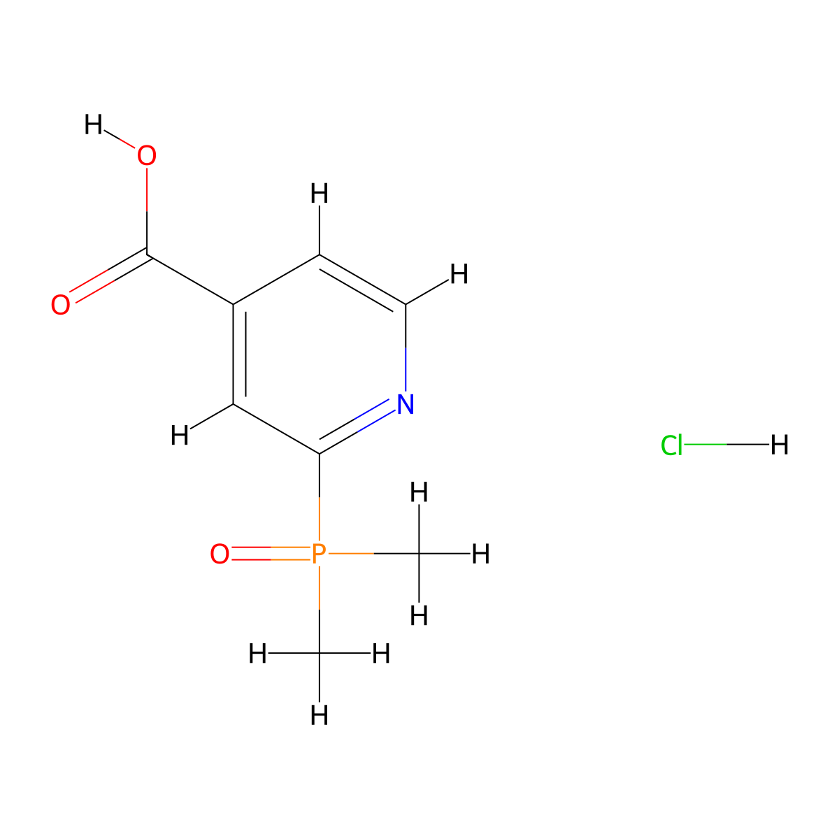 2-(Dimethylphosphoryl)isonicotinic acid hydrochloride molecular structure, CAS 1508259-52-6