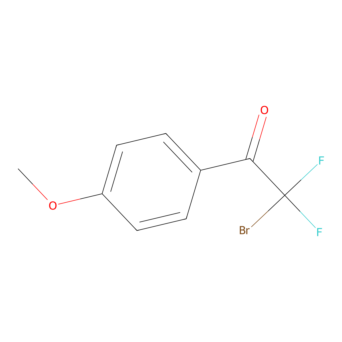 2-Bromo-2,2-difluoro-1-(4-methoxyphenyl)ethanone molecular structure, CAS 1508267-00-2