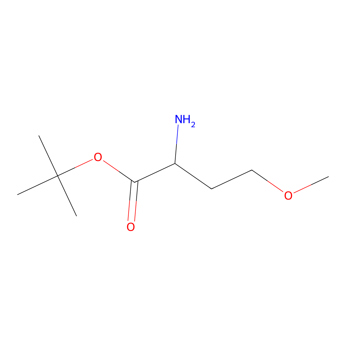 (S)-tert-Butyl 2-amino-4-methoxybutanoate molecular structure, CAS 1508279-70-6