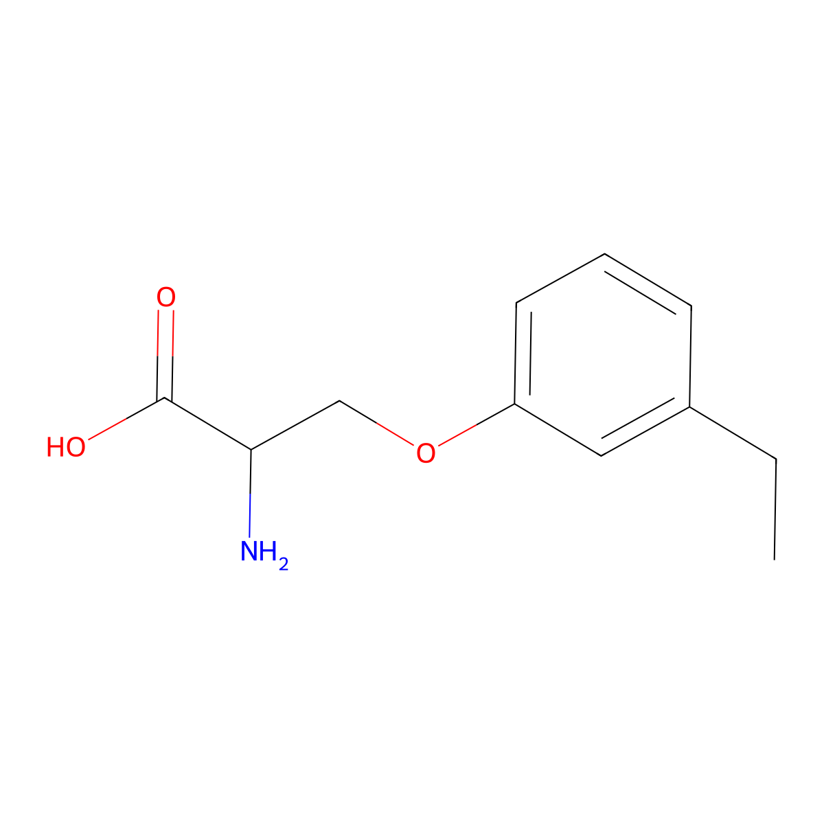 (2S)-2-amino-3-(3-ethylphenoxy)propanoic acid molecular structure, CAS 1508280-10-1