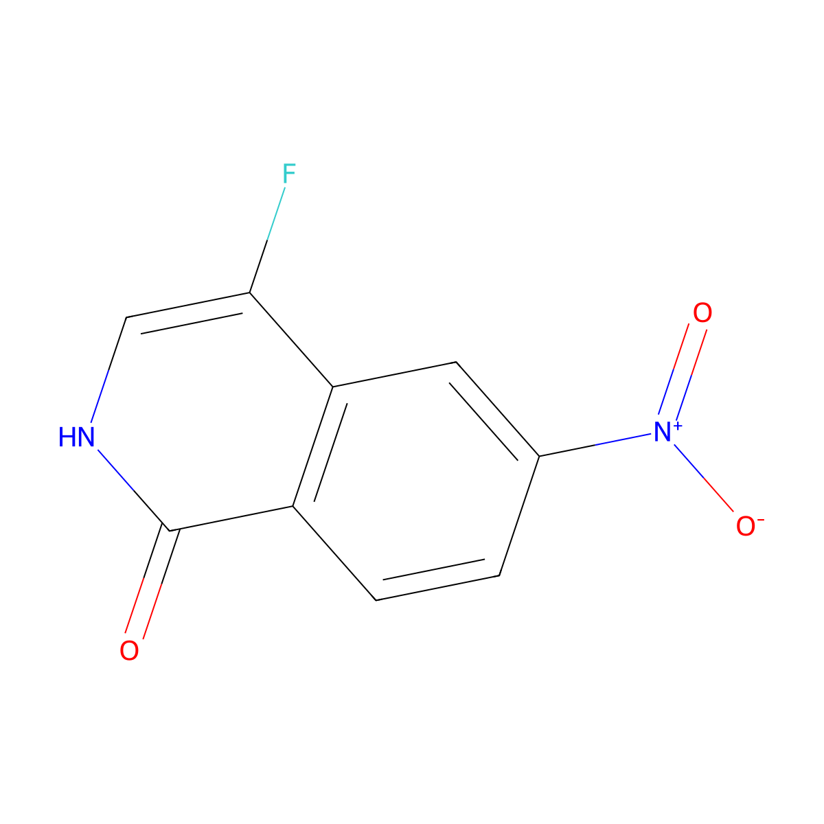 4-Fluoro-6-nitroisoquinolin-1-ol molecular structure, CAS 1508295-22-4