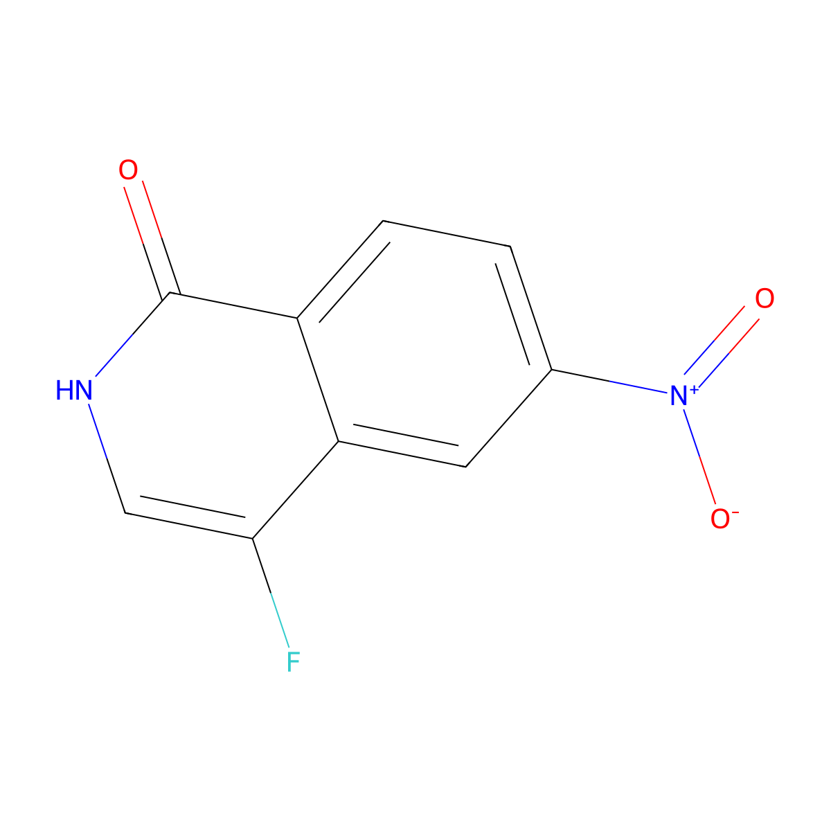 4-Fluoro-6-nitroisoquinolin-1-ol molecular structure, CAS 1508295-22-4