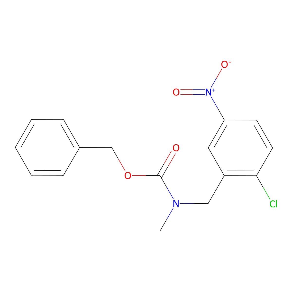 benzyl N-[(2-chloro-5-nitrophenyl)methyl]-N-methylcarbamate molecular structure, CAS 1508295-54-2