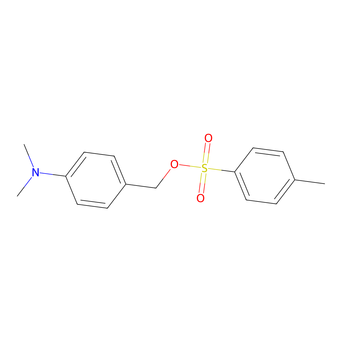 [4-(Dimethylamino)phenyl]methyl 4-methylbenzene-1-sulfonate molecular structure, CAS 1508299-27-1