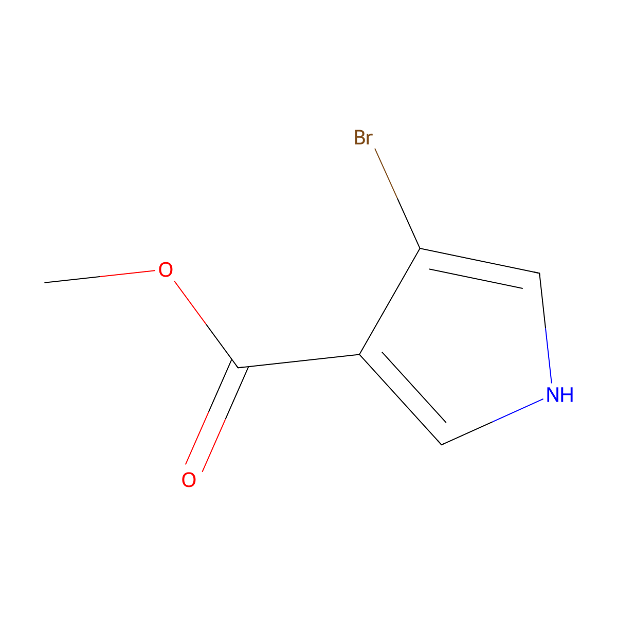 Methyl 4-bromo-1H-pyrrole-3-carboxylate molecular structure, CAS 1508304-05-9