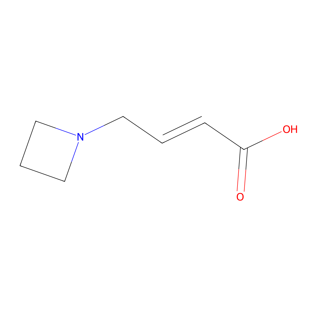 (E)-4-(Azetidin-1-yl)but-2-enoic acid molecular structure, CAS 1508339-23-8