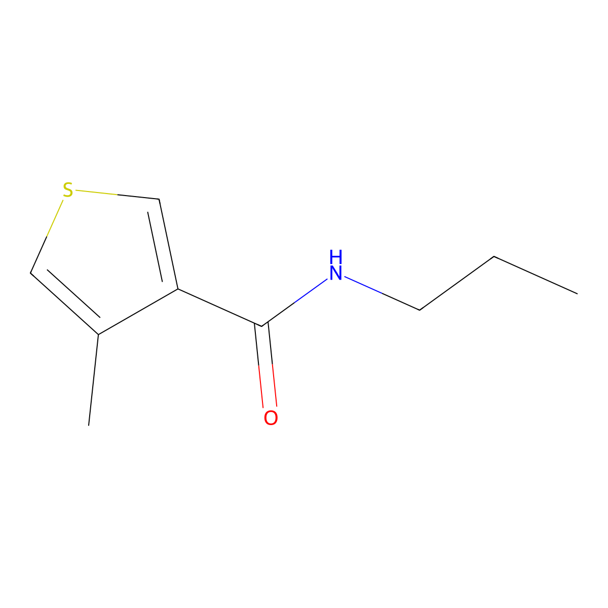4-Methyl-N-propyl-3-thiophenecarboxamide molecular structure, CAS 1508342-85-5