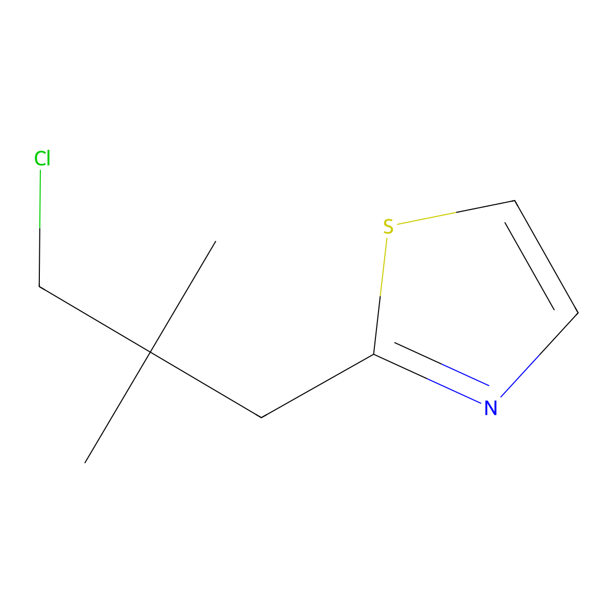 2-(3-Chloro-2,2-dimethylpropyl)-1,3-thiazole molecular structure, CAS 1508351-02-7