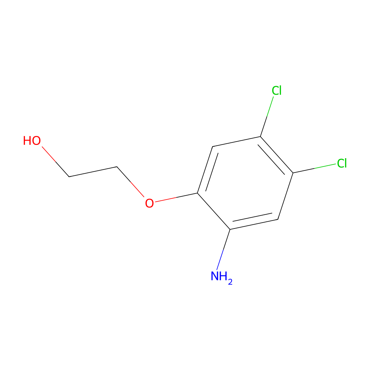 2-(2-Amino-4,5-dichlorophenoxy)ethan-1-ol molecular structure, CAS 1508382-84-0