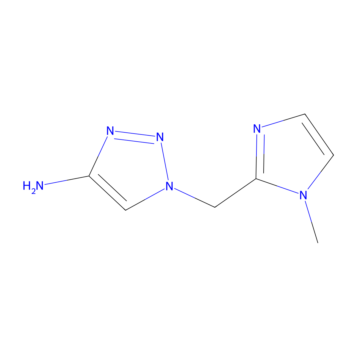 1-[(1-methyl-1H-imidazol-2-yl)methyl]-1H-1,2,3-triazol-4-amine molecular structure, CAS 1508389-56-7
