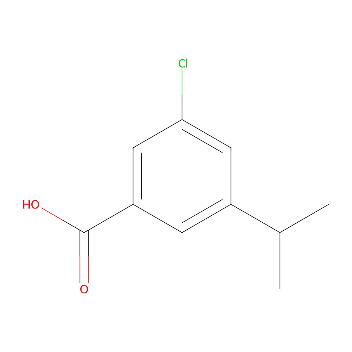 3-Chloro-5-(propan-2-yl)benzoic acid molecular structure, CAS 15084-18-1