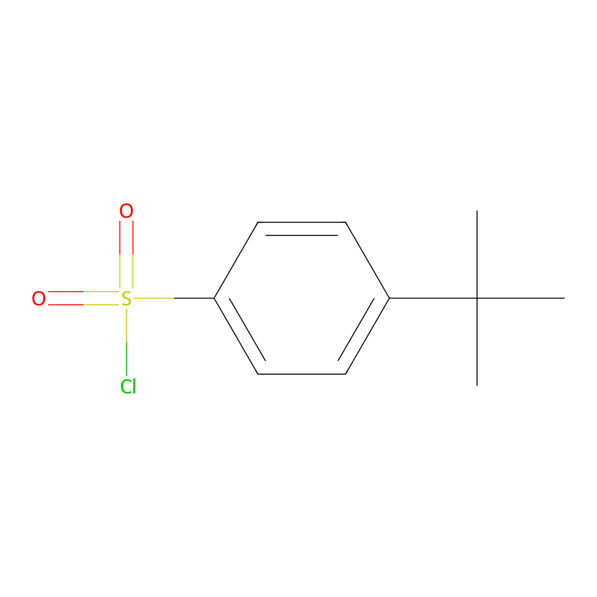 4-t-Butylbenzenesulfonyl chloride molecular structure, CAS 15084-51-2
