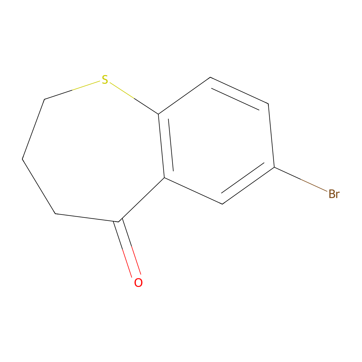 7-Bromo-2,3,4,5-tetrahydro-1-benzothiepin-5-one molecular structure, CAS 15084-55-6