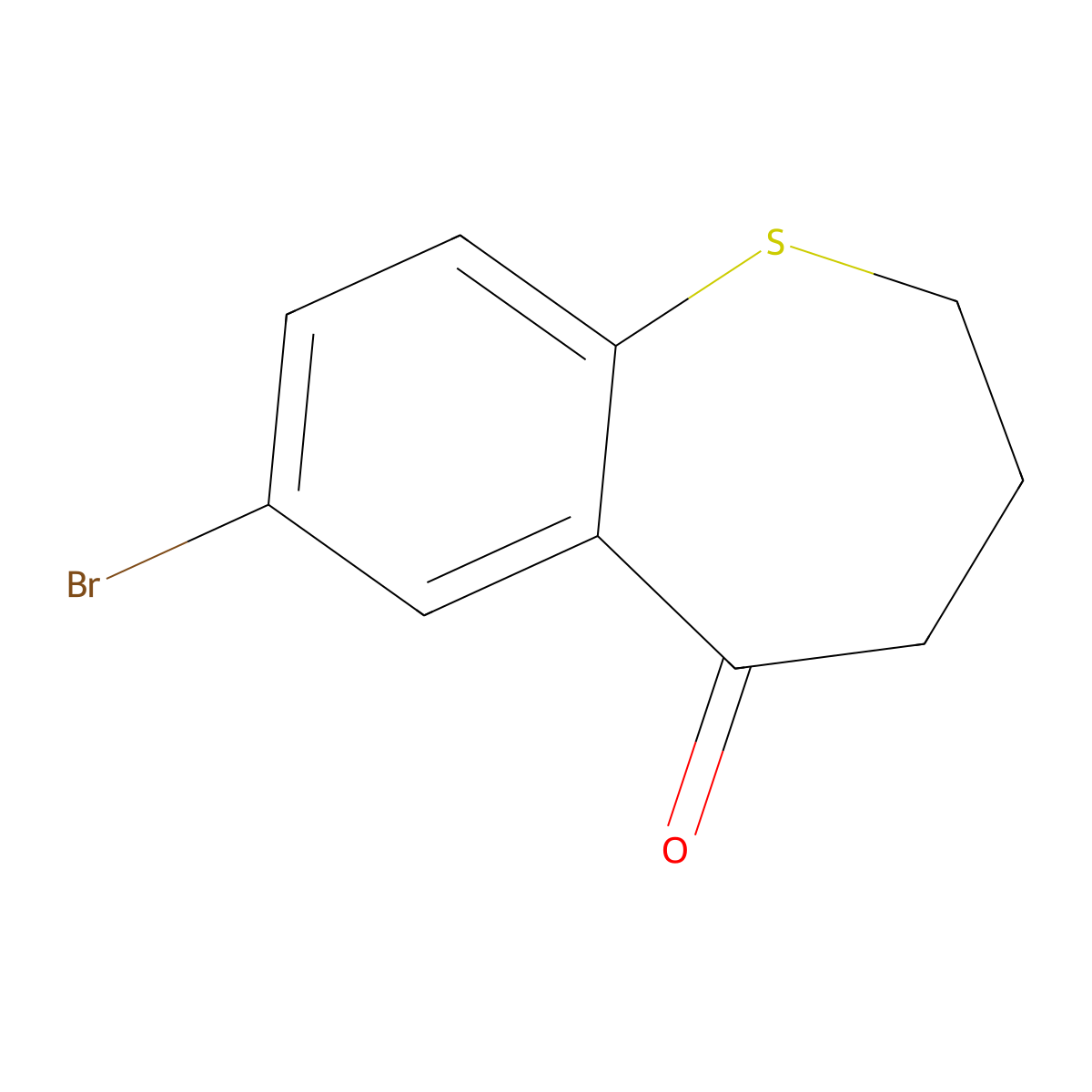 7-Bromo-2,3,4,5-tetrahydro-1-benzothiepin-5-one molecular structure, CAS 15084-55-6