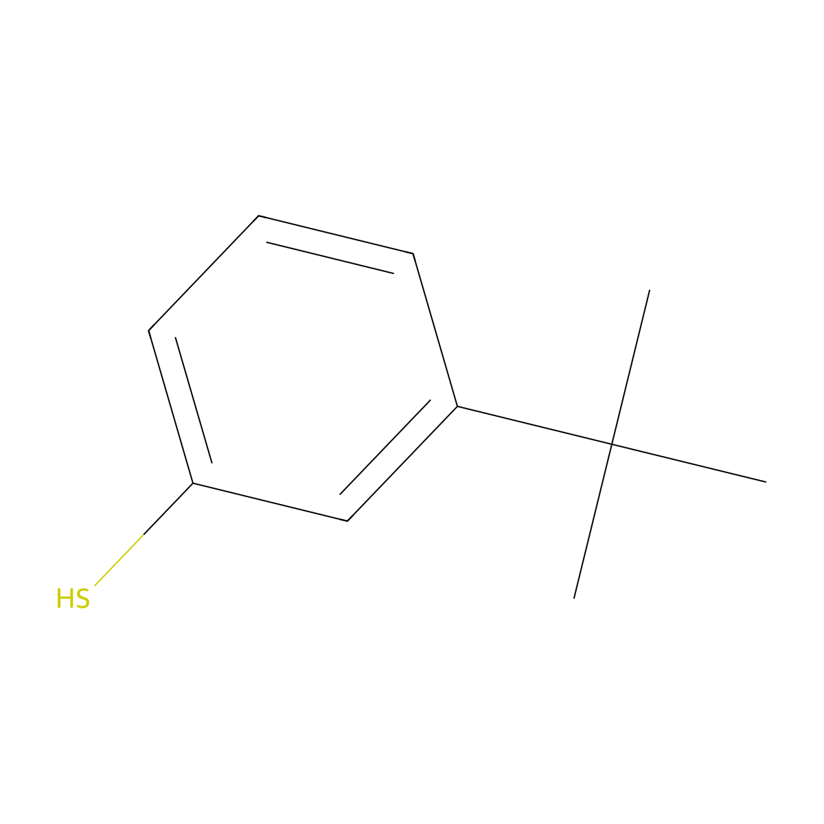 3-tert-Butylthiophenol molecular structure, CAS 15084-61-4