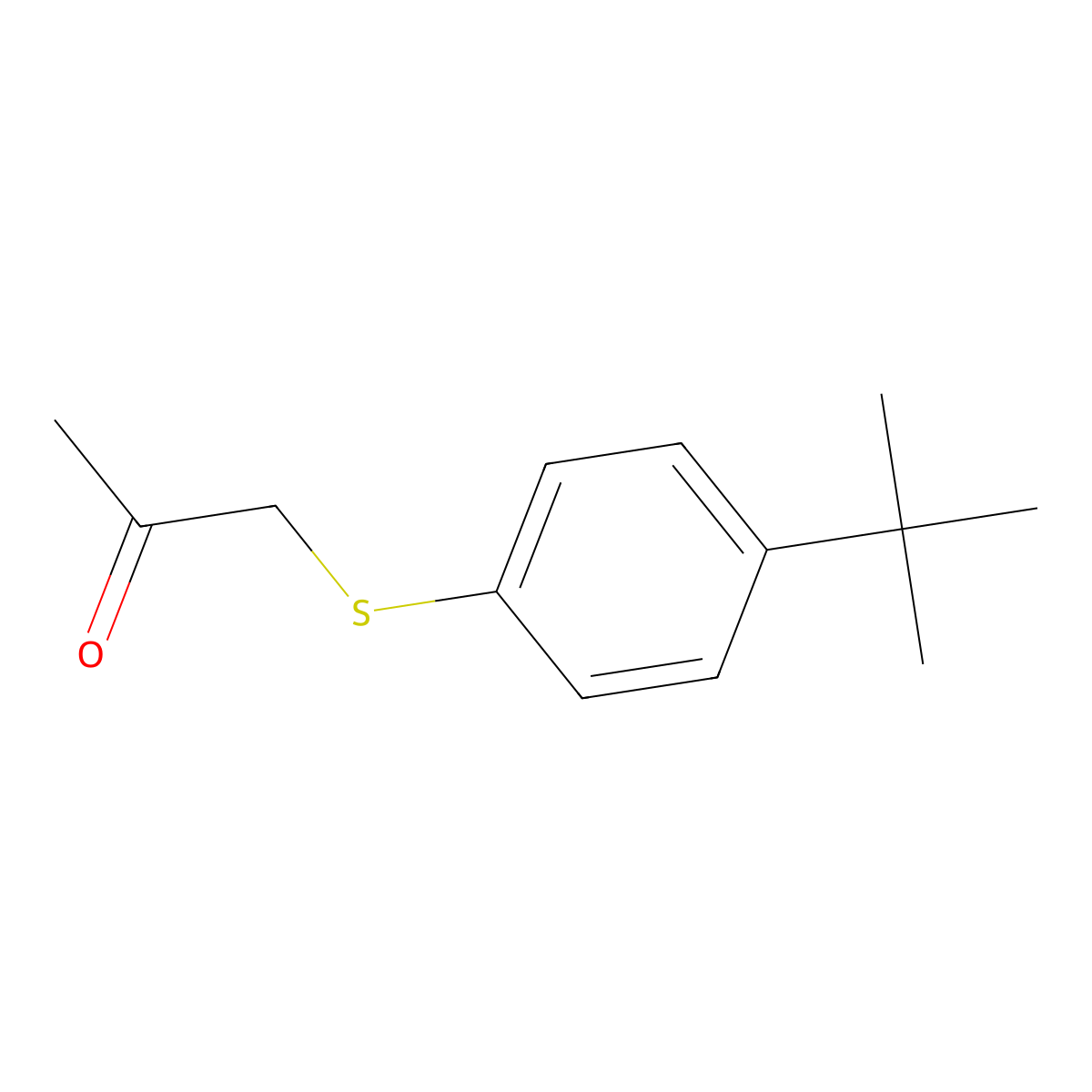 1-[(4-Tert-butylphenyl)sulfanyl]propan-2-one molecular structure, CAS 15084-80-7