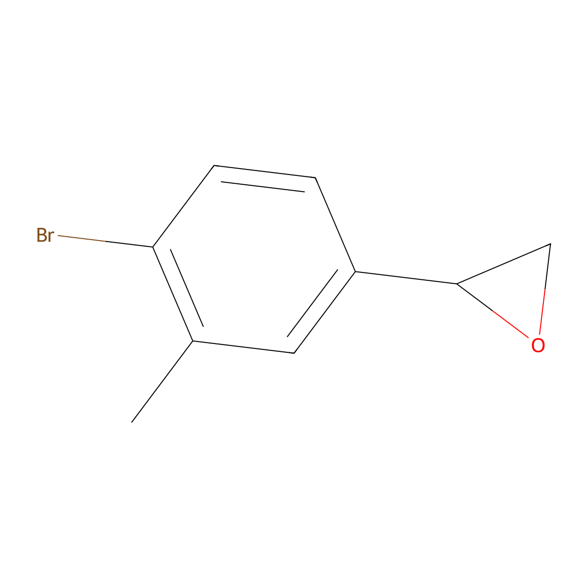 2-(4-Bromo-3-methylphenyl)oxirane molecular structure, CAS 1508406-20-9