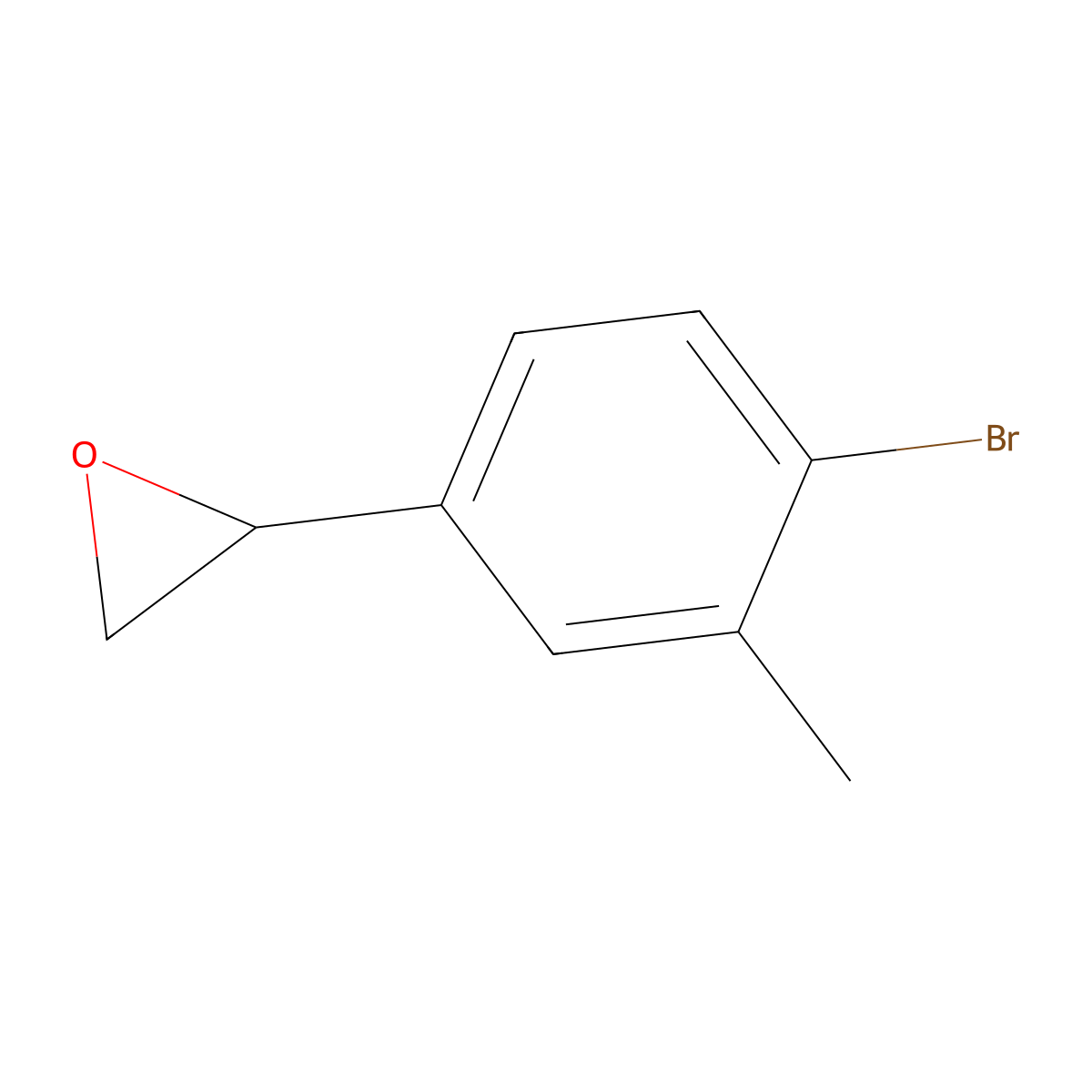 2-(4-Bromo-3-methylphenyl)oxirane molecular structure, CAS 1508406-20-9