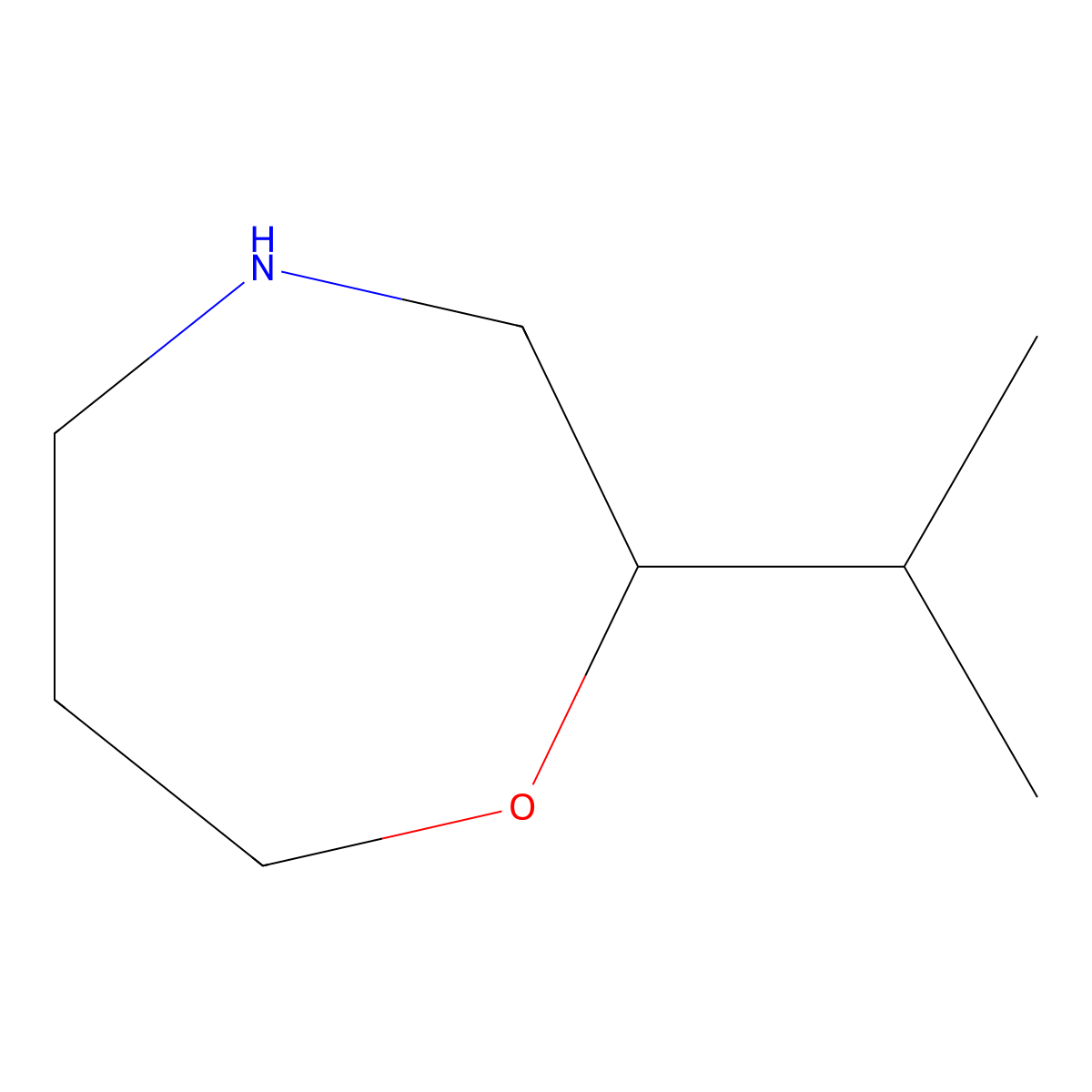 2-(Propan-2-yl)-1,4-oxazepane molecular structure, CAS 1508439-86-8