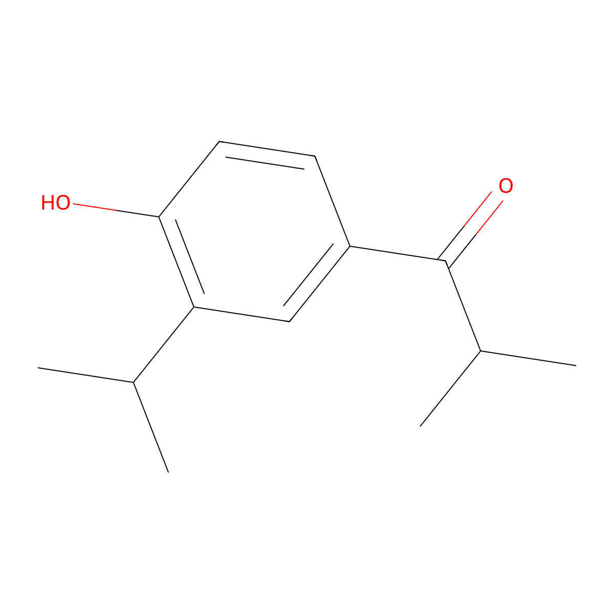 1-[4-Hydroxy-3-(propan-2-yl)phenyl]-2-methylpropan-1-one molecular structure, CAS 1508439-94-8