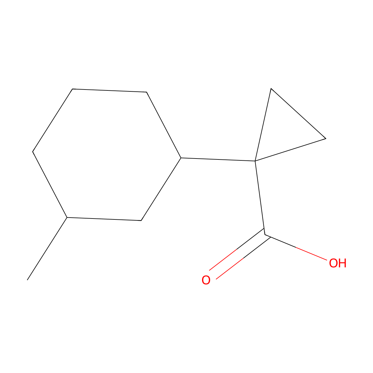 1-(3-Methylcyclohexyl)cyclopropane-1-carboxylic acid molecular structure, CAS 1508452-76-3