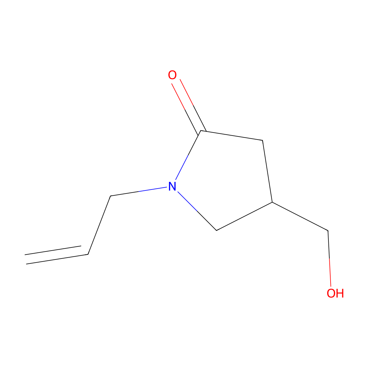 4-(Hydroxymethyl)-1-(prop-2-en-1-yl)pyrrolidin-2-one molecular structure, CAS 1508456-66-3